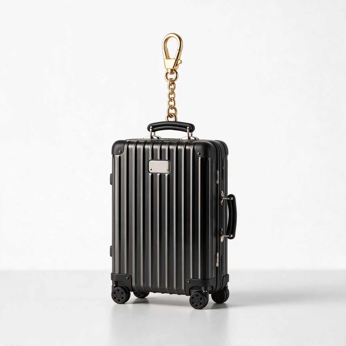 Schlüsselanhänger Mini-Alukoffer, Größe XS, mit Kette, Ansicht 3