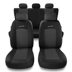 Fundas de asiento para Skoda Fabia I-IV desde 1999, gris oscuro
